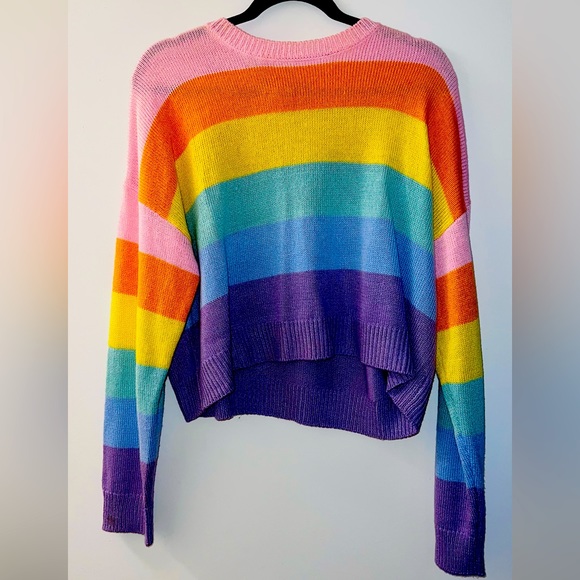 🌈FOREVER 21🌈 Muti Colored Ribbed Hem Sweater - Picture 1 of 1